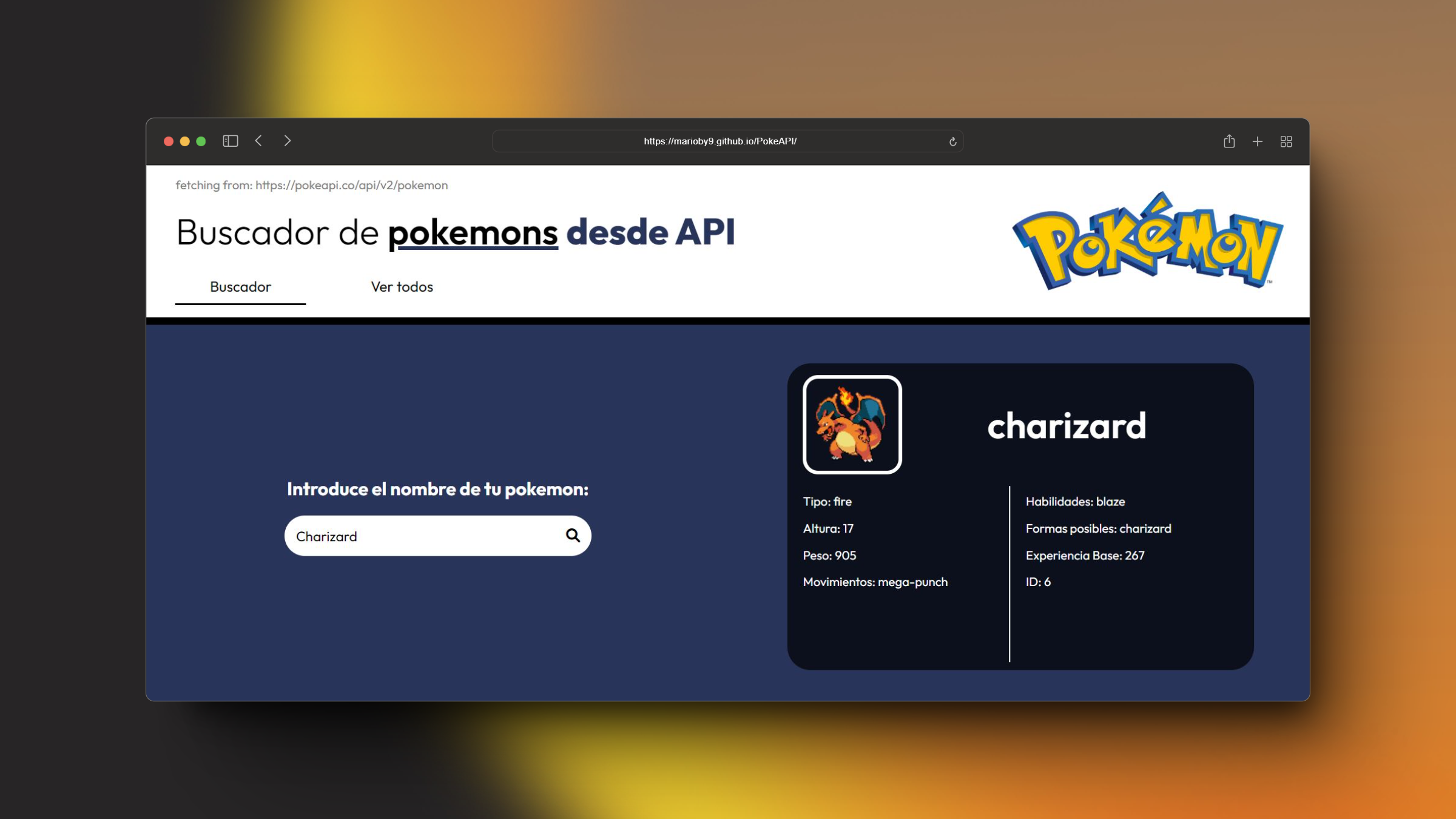 Captura de pantalla del proyecto /projects/pokeapi.webp